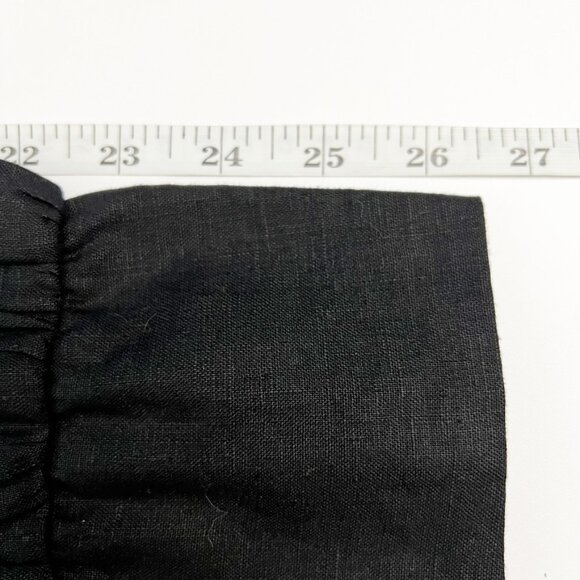 NWT Dissh Dress Women's Size 14 Black 100% Linen Long Sleeve Midi Dark Romantic - Picture 13 of 15